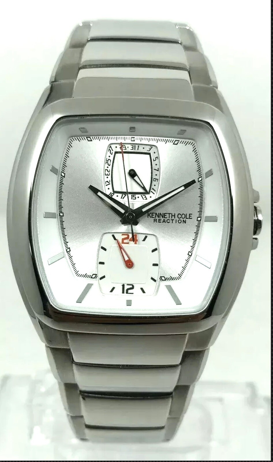 Kenneth Cole Reaction Men’s KC3686 Barrel Tonneau Shape Stainless Steel Watch