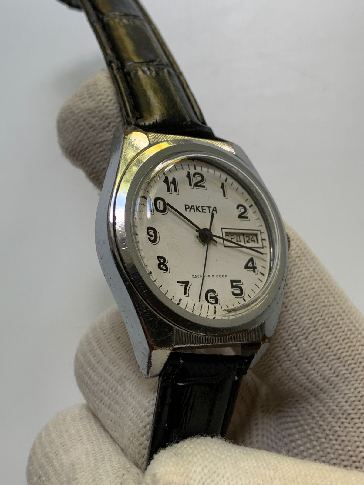 Vintage Soviet Men’s Watch Raketa “rolex” CCCP Wristwatch USSR Mechanical