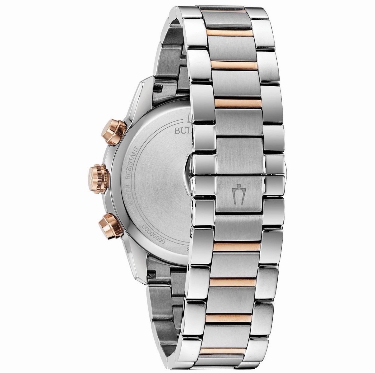 Bulova Men’s Sutton Chronograph Date Indicator Quartz Silver Watch 44MM 98B335