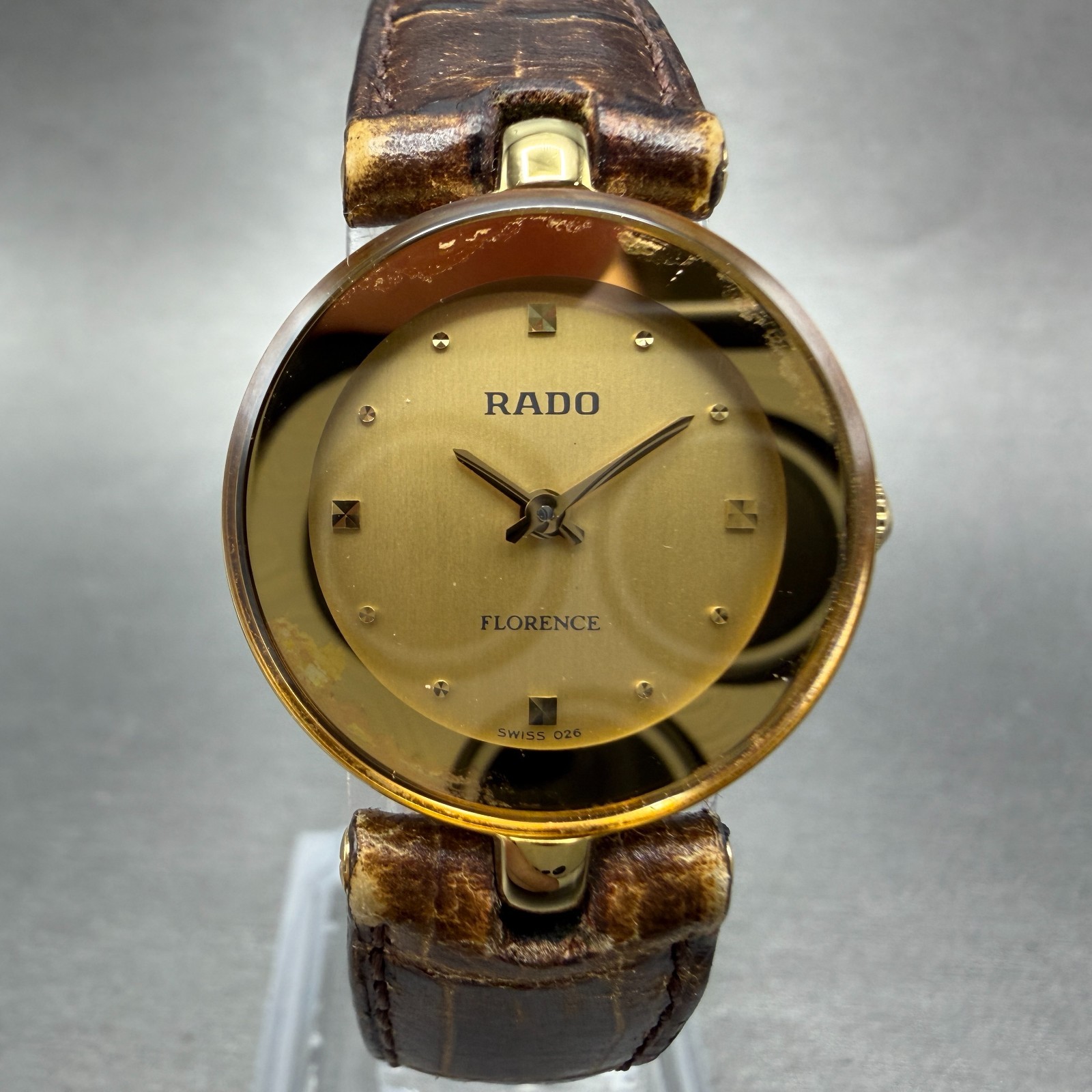Rado Florence Watch Women 23mm Champagne Dial Gold Tone 153.3678.2 New Battery