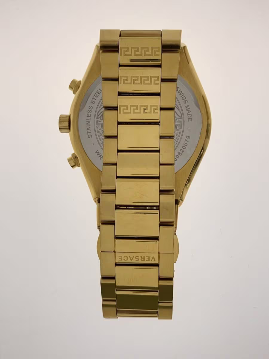 [B1S] Versace Hellenyium VESO00922 Black Gold Stainless Quartz Watch [g7v]