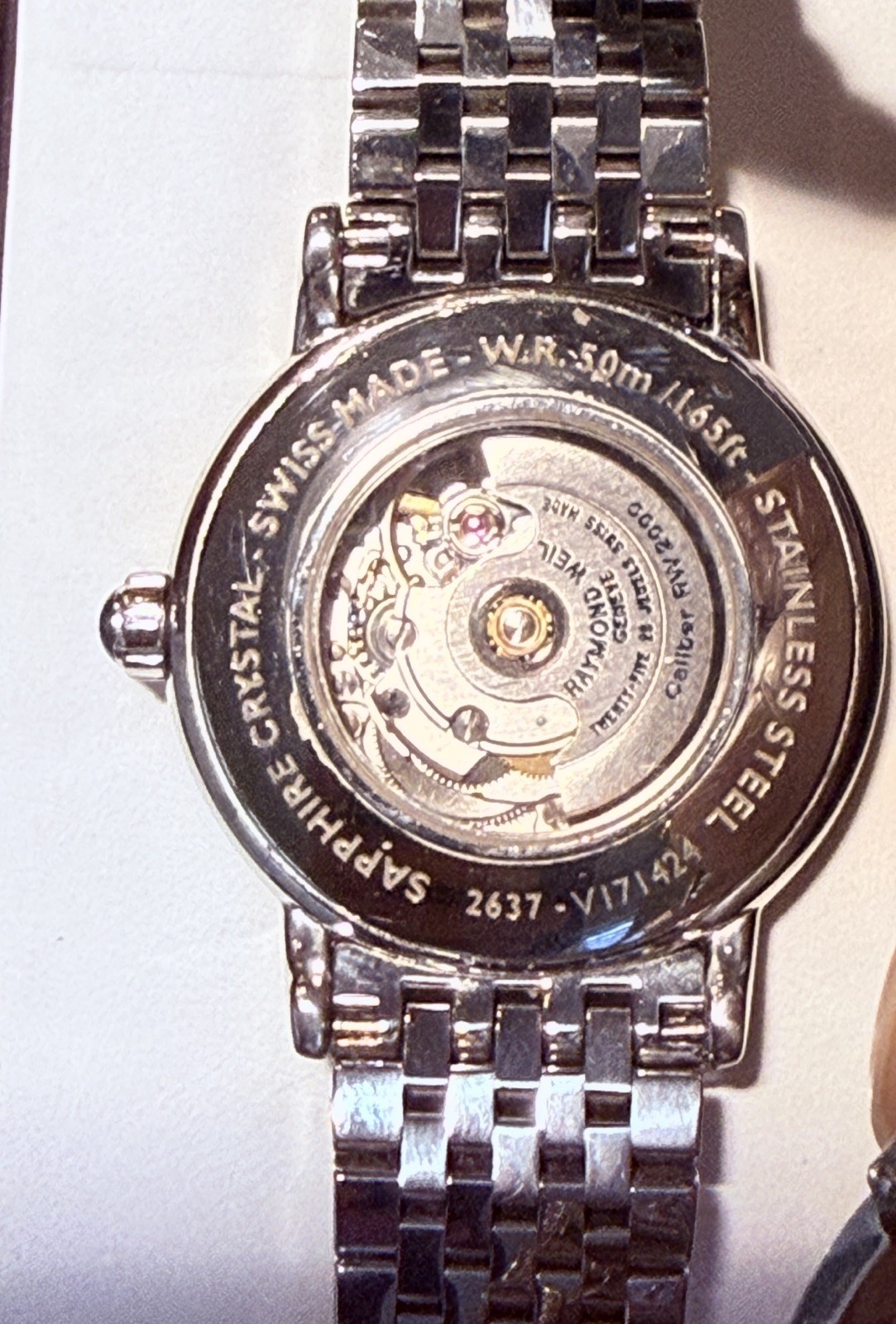Raymond Weil Maestro 2627-ST-00994 Automatic MOP Diamond Watch Box Papers