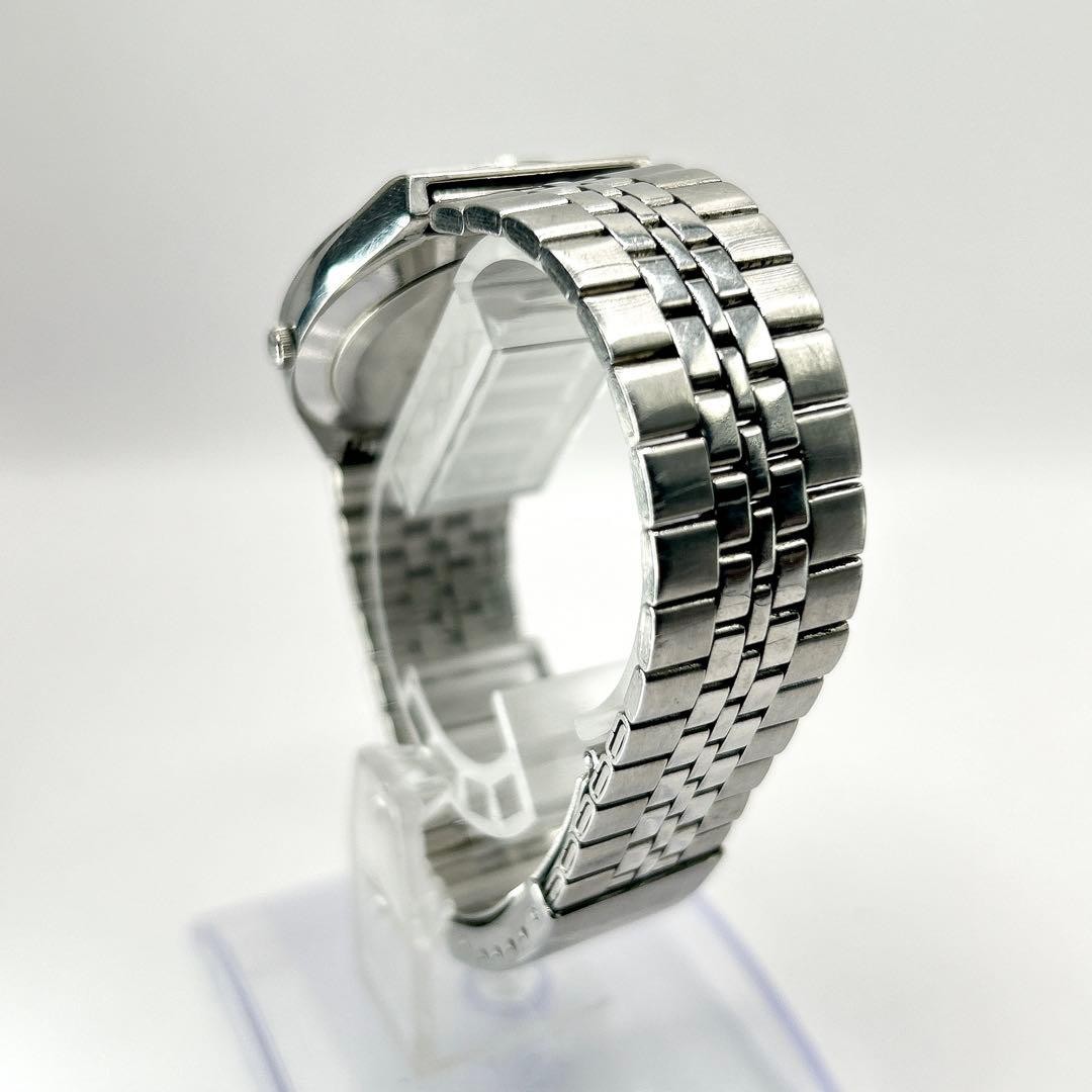 SEIKO Mens Quartz Analog Date Watch 33.5mm Silver Dial 7.1mm Thickness 16.3mm