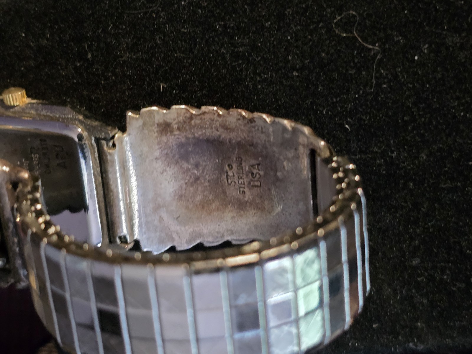 Navajo Native Skywat Co. Ladies Sterling Silver Tuquoise And Coral Watch.