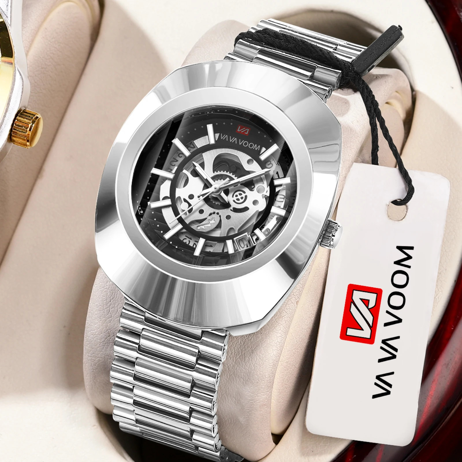 Quartz Watch Fashion Oval Hollow Original Top Business Style 3Bar Stainless St