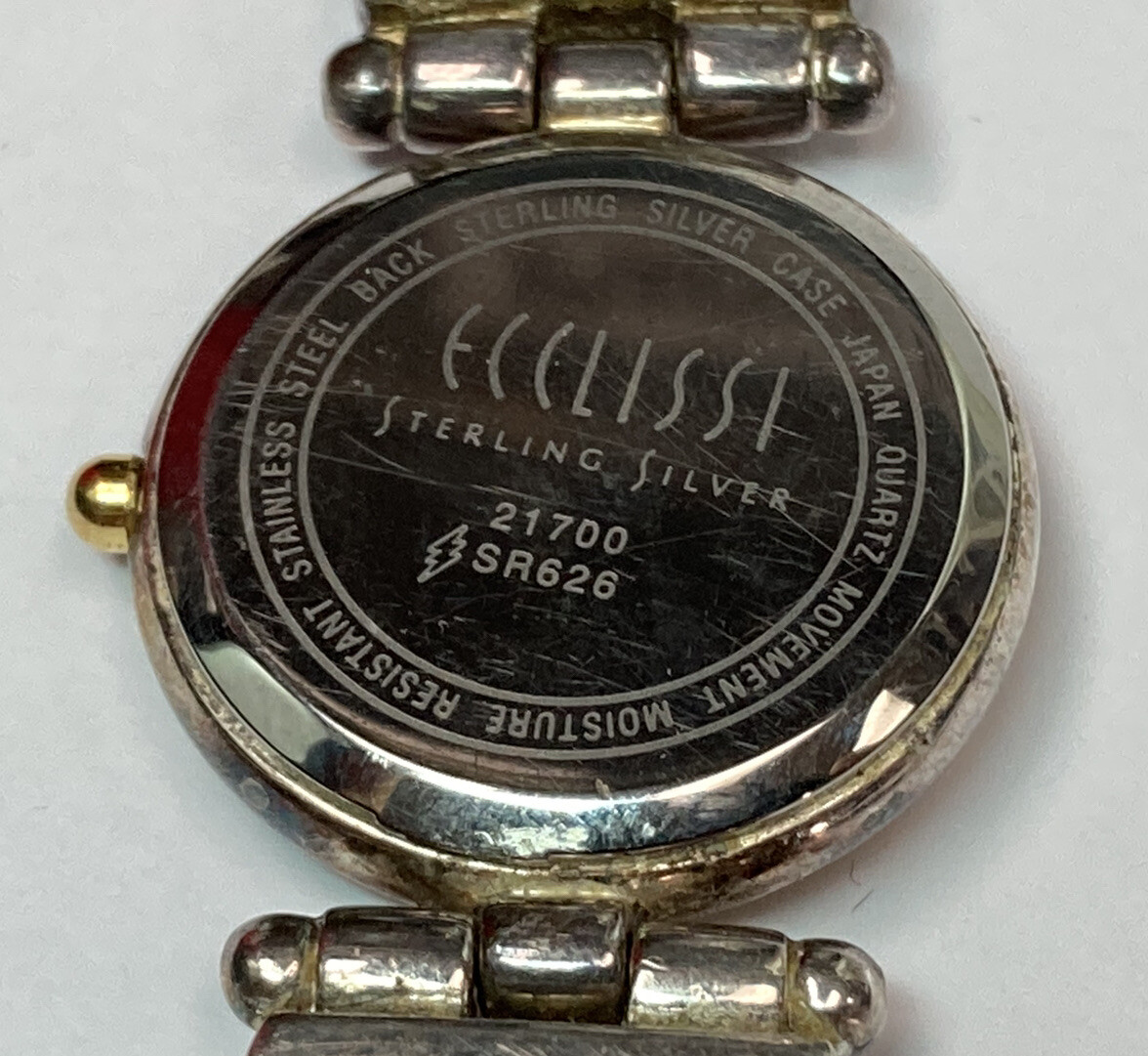 Ecclissi Sterling Silver 925 Cheetah Leopard Print Round Face Watch 21700