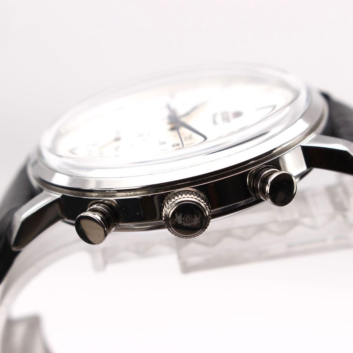 ORIENT VR32-UAA0 Chronograph Quartz White Dial Japan Men’s Watch Leather