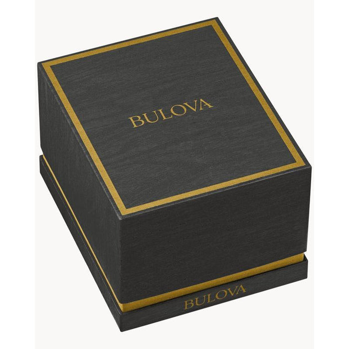 Bulova 96B443 Sutton Sapphire Crystal Leather Band Men’s Watch