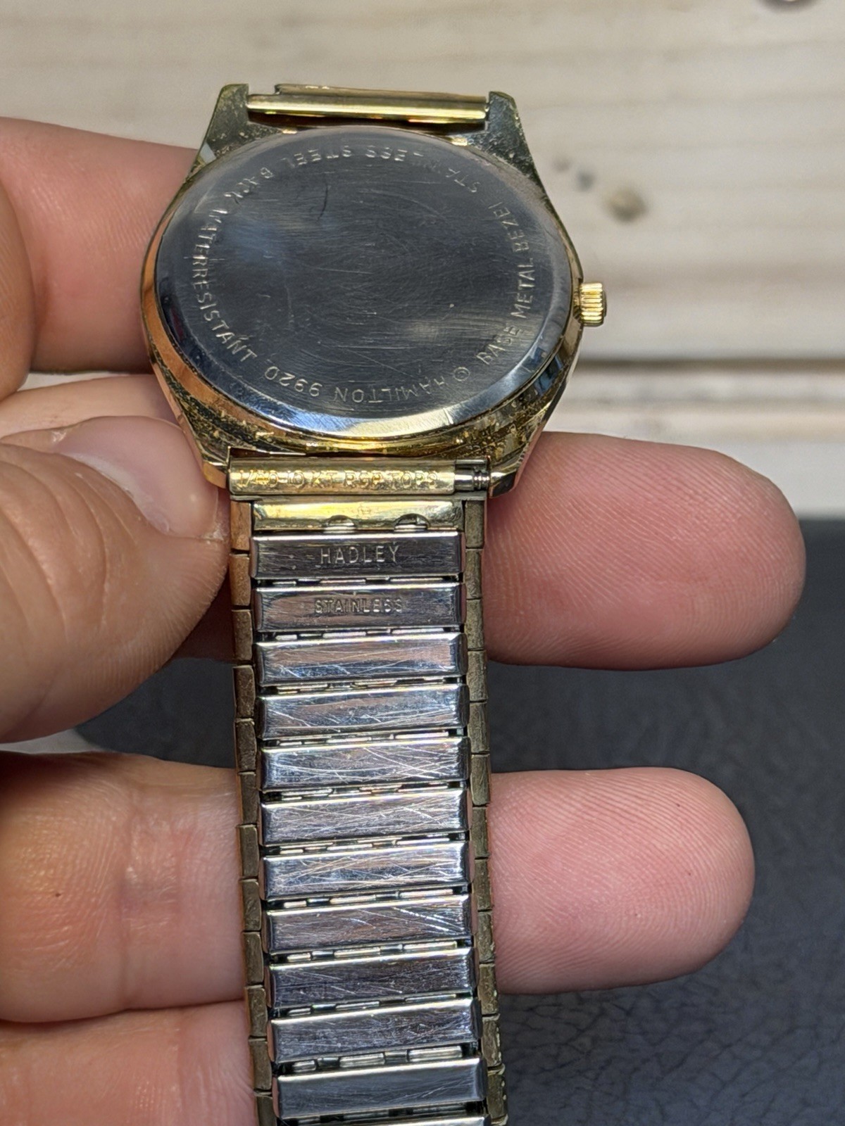Vintage Hamilton Snap On Tools Wrist Watch Gold Plated All Original