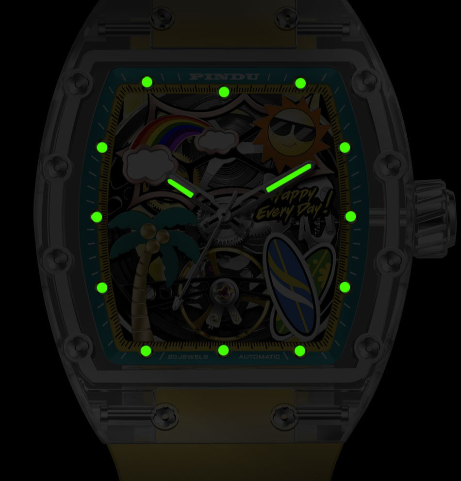 PINDU Men’s Automatic Watch 43-51mm K9 Glass 30M Waterproof Designer Watch