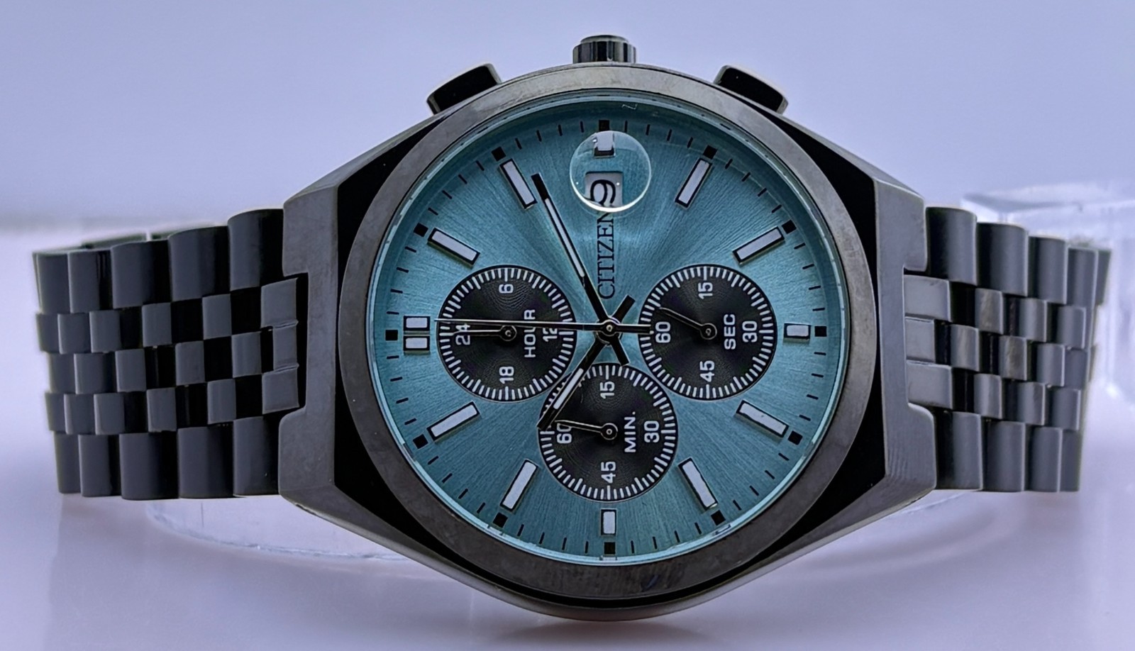 Refurbished Citizen Chronograph Quartz Blue Dial Sub-Sec/Date Wristwatch