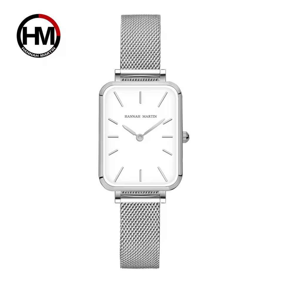 Rectangle Ultrathin Nordic Simple Style Steel Mesh Women’s Quartz Watch