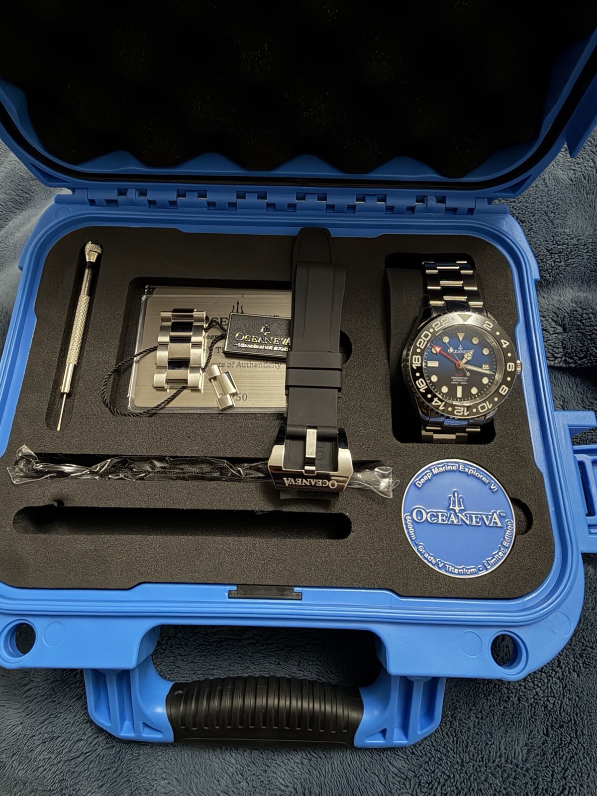 Oceaneva 6000m GMT Deep Marine Explorer Vl Titanium