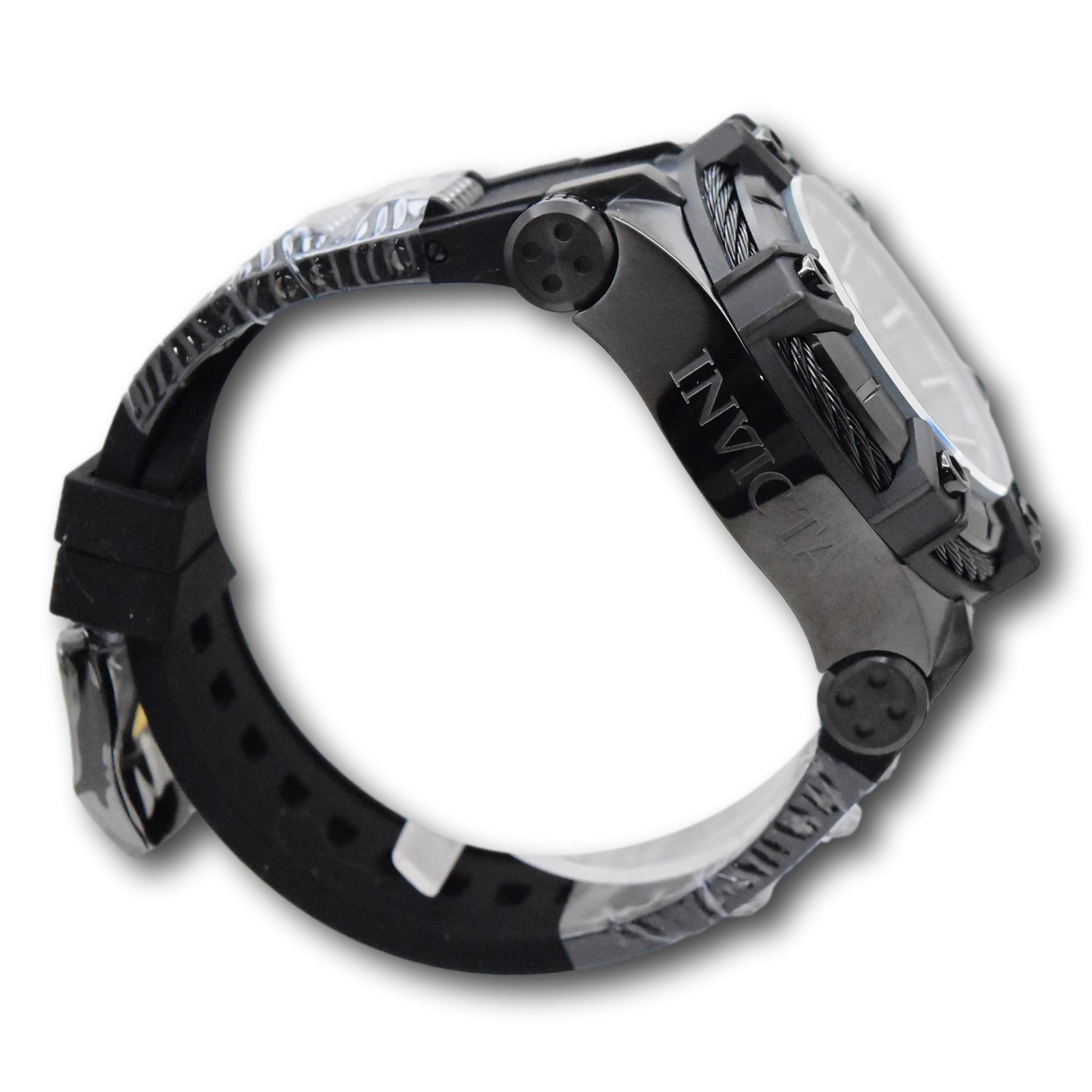 Invicta Bolt Cable Surge Men’s 52mm Triple Black Stealth Chronograph Watch 35550