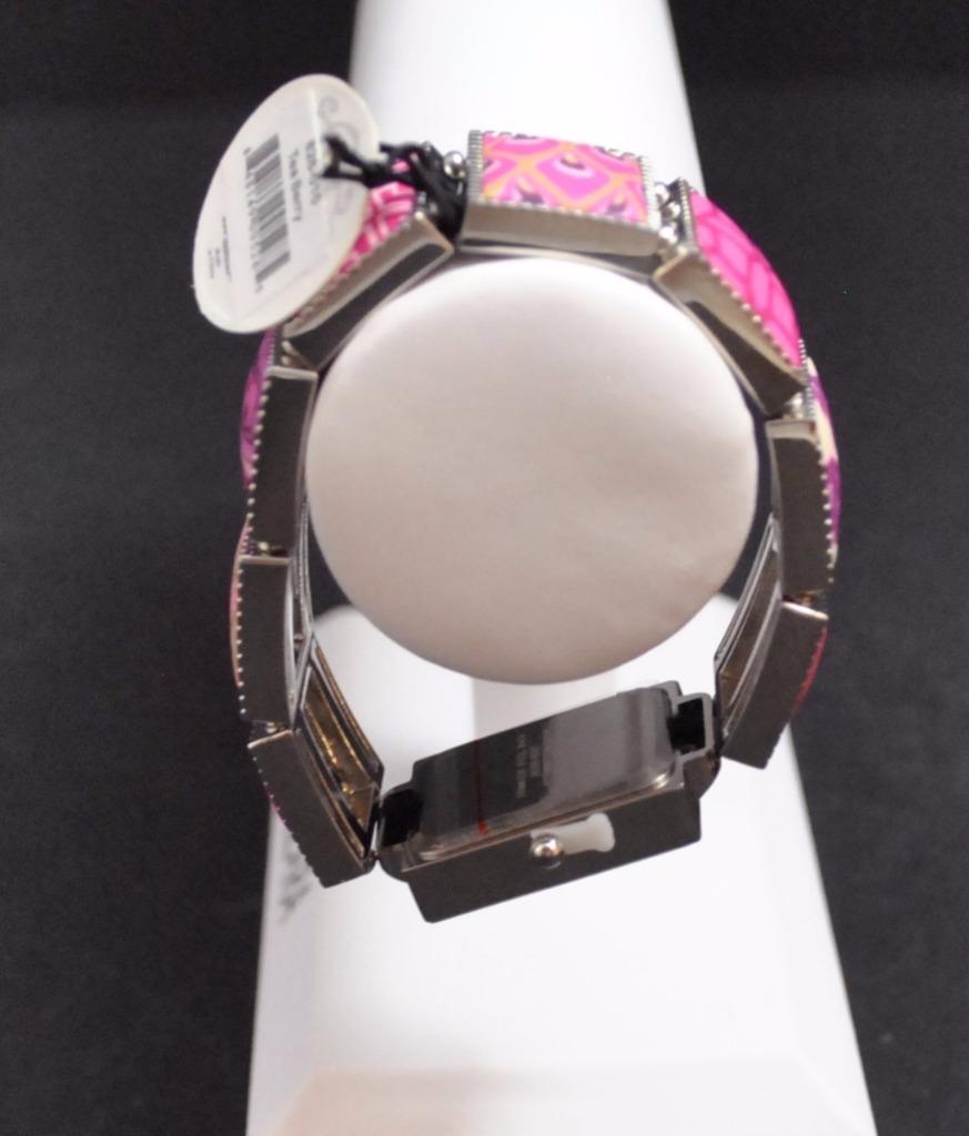 Jilzarah Blossom Square Watch Polymer Clay Inlays Stretch Band Handmade Artisan