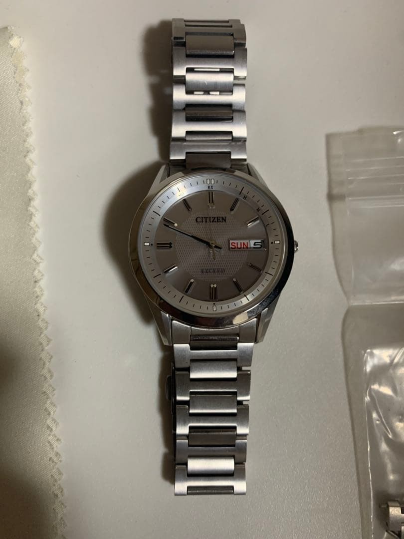 Citizen Exceed AT6030-60A Radio Solar Day Date Watch