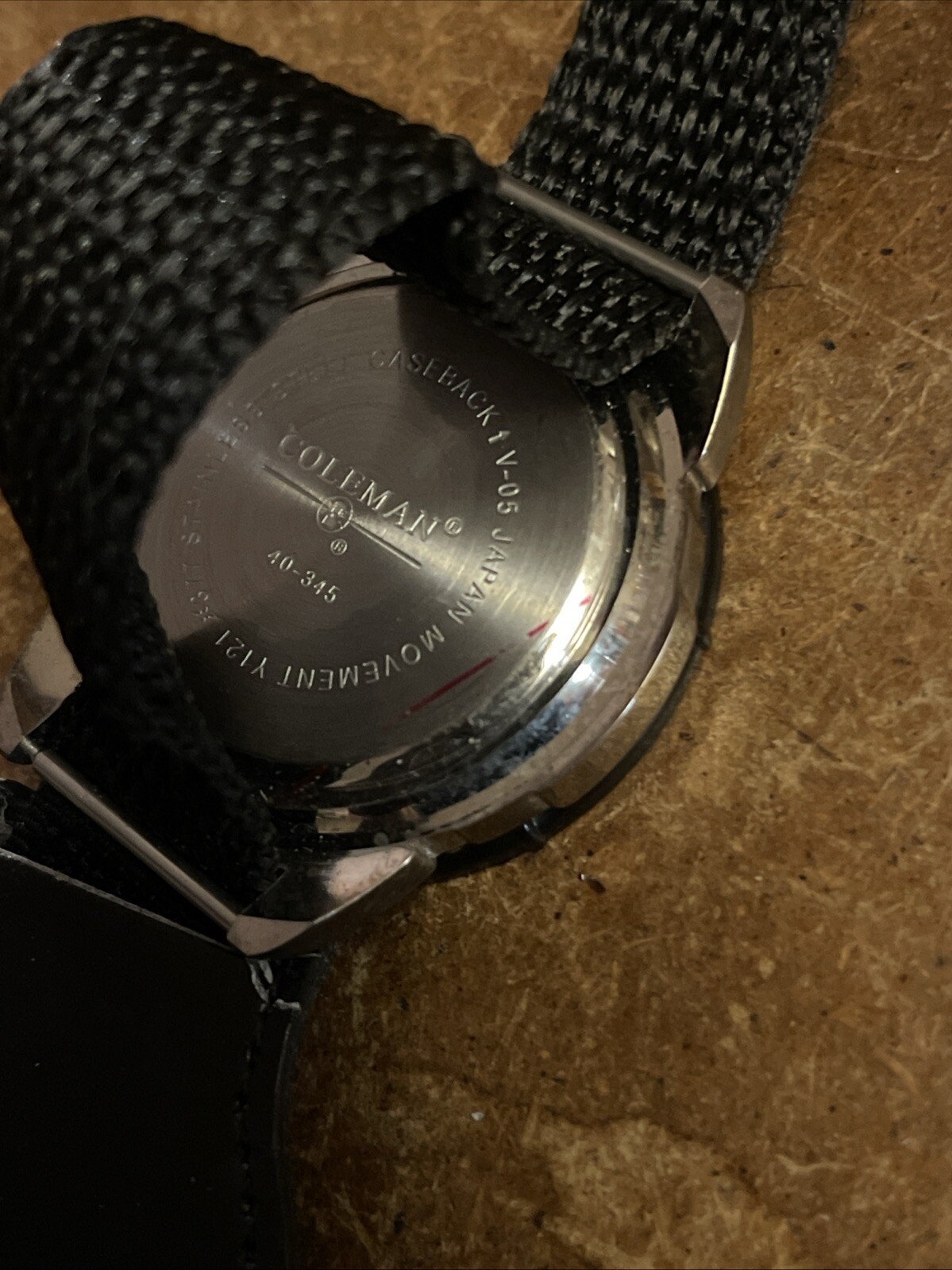 Coleman Outdoors Pocket Watch With Clip Case Compass Japan Movement VTG