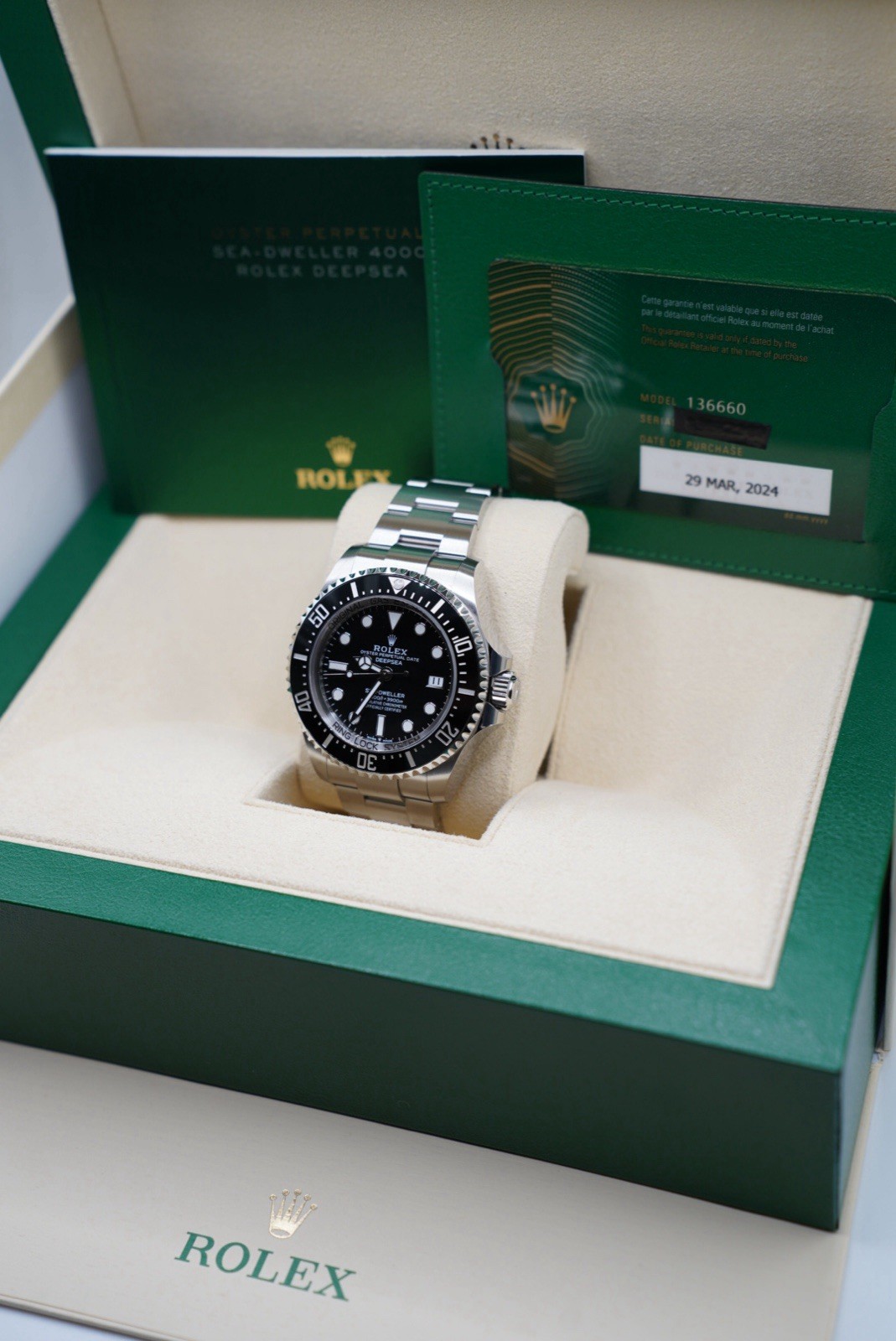 Rolex Deepsea Sea-Dweller- Ref. 136660 – 2024 Black Dial – 44mm – Full Set