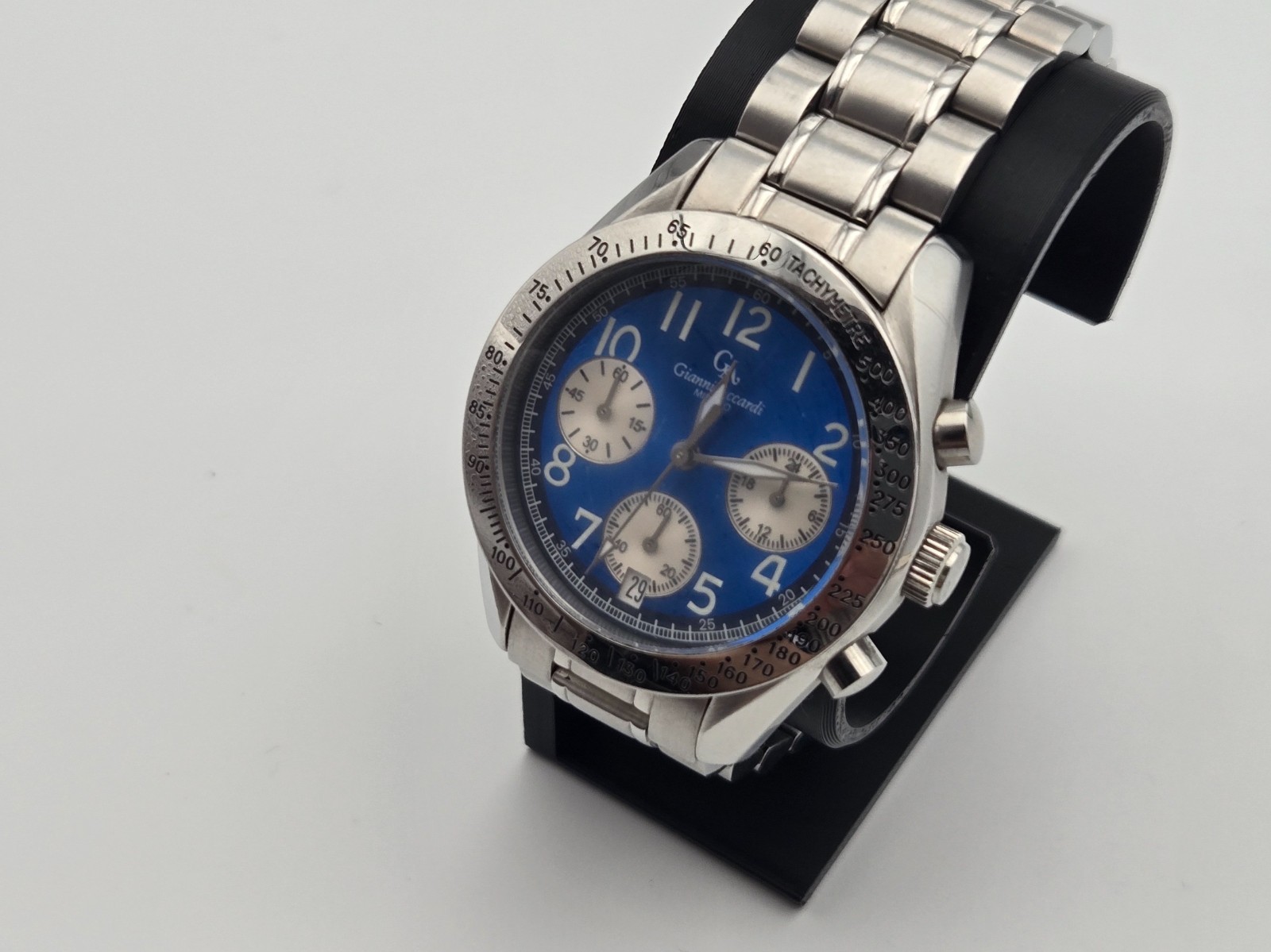 Gianni Accardi Milano Chronograph Blue Dial Stainless Steel Watch Japan