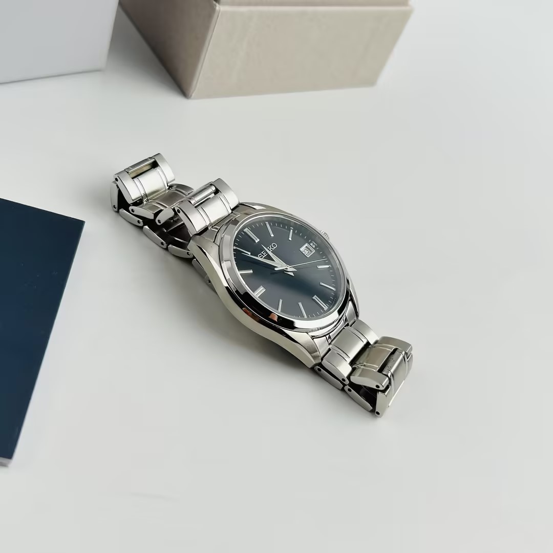 Seiko Essentials SUR311 Black Dial Men’s Stainless Steel Quartz Watch 40.2mm