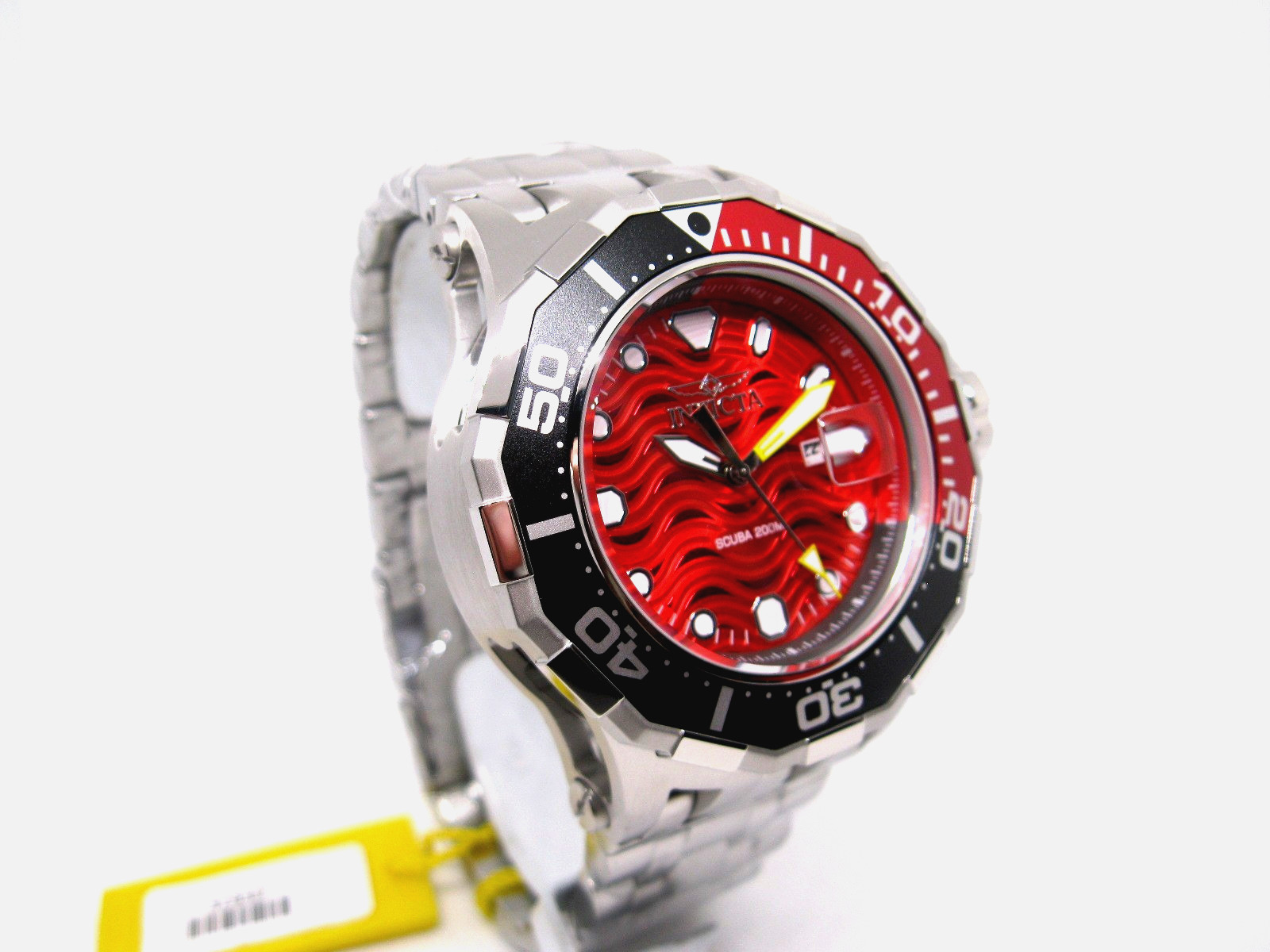 Invicta Pro Diver Scuba WAVE Ember Red 200M Men’s Diver Quartz Watch- 47845