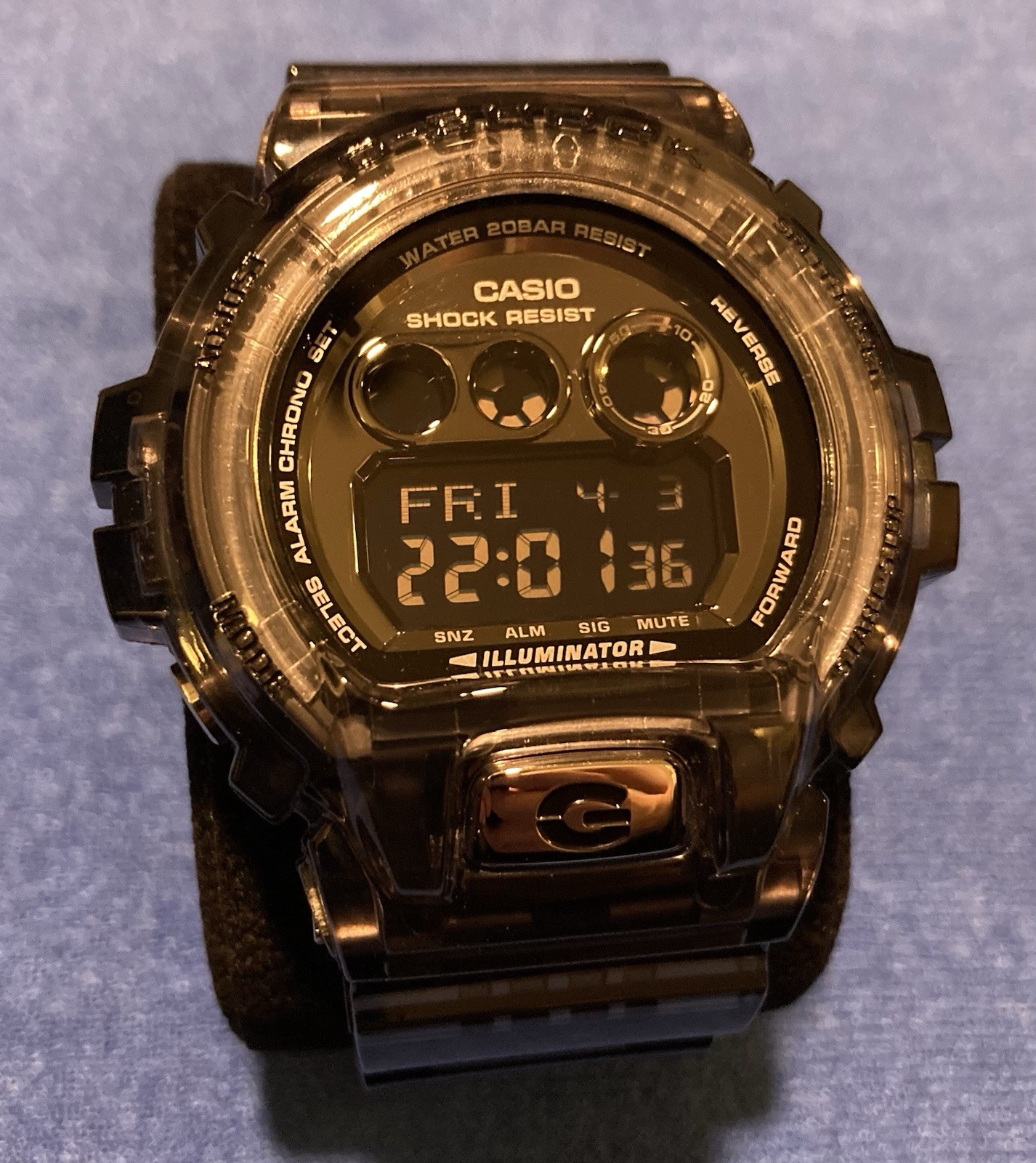 Casio G-SHOCK GD-X6900FB8B Digital Transparent Smoke Gray/Silver Quartz Watch