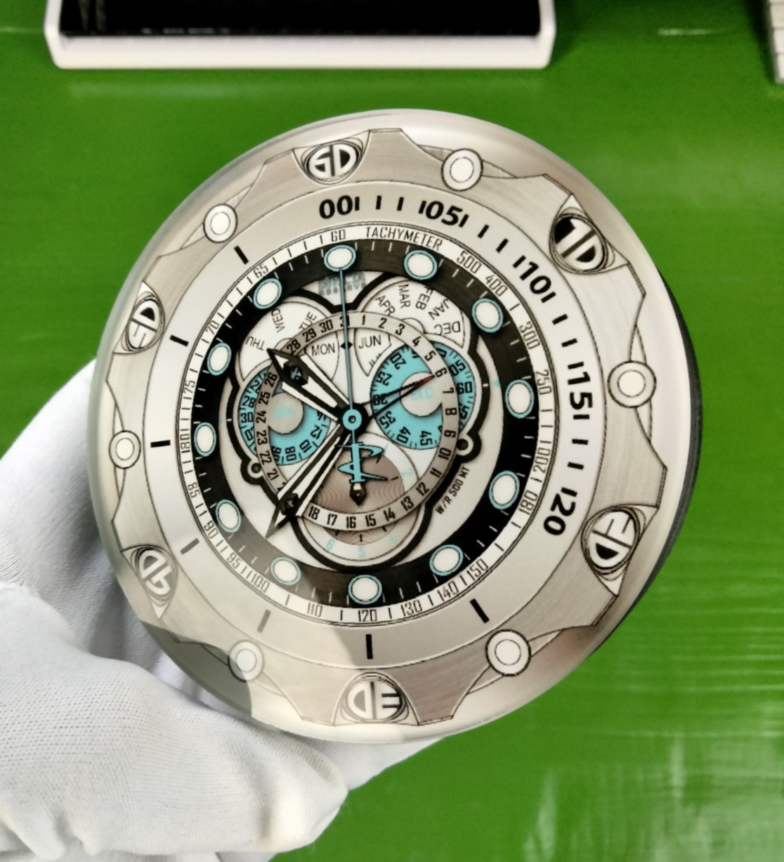 Faded Lines Invicta 6 Pc Watch Reserve FL-CS-109 Dial Glass Coaster Set in Box