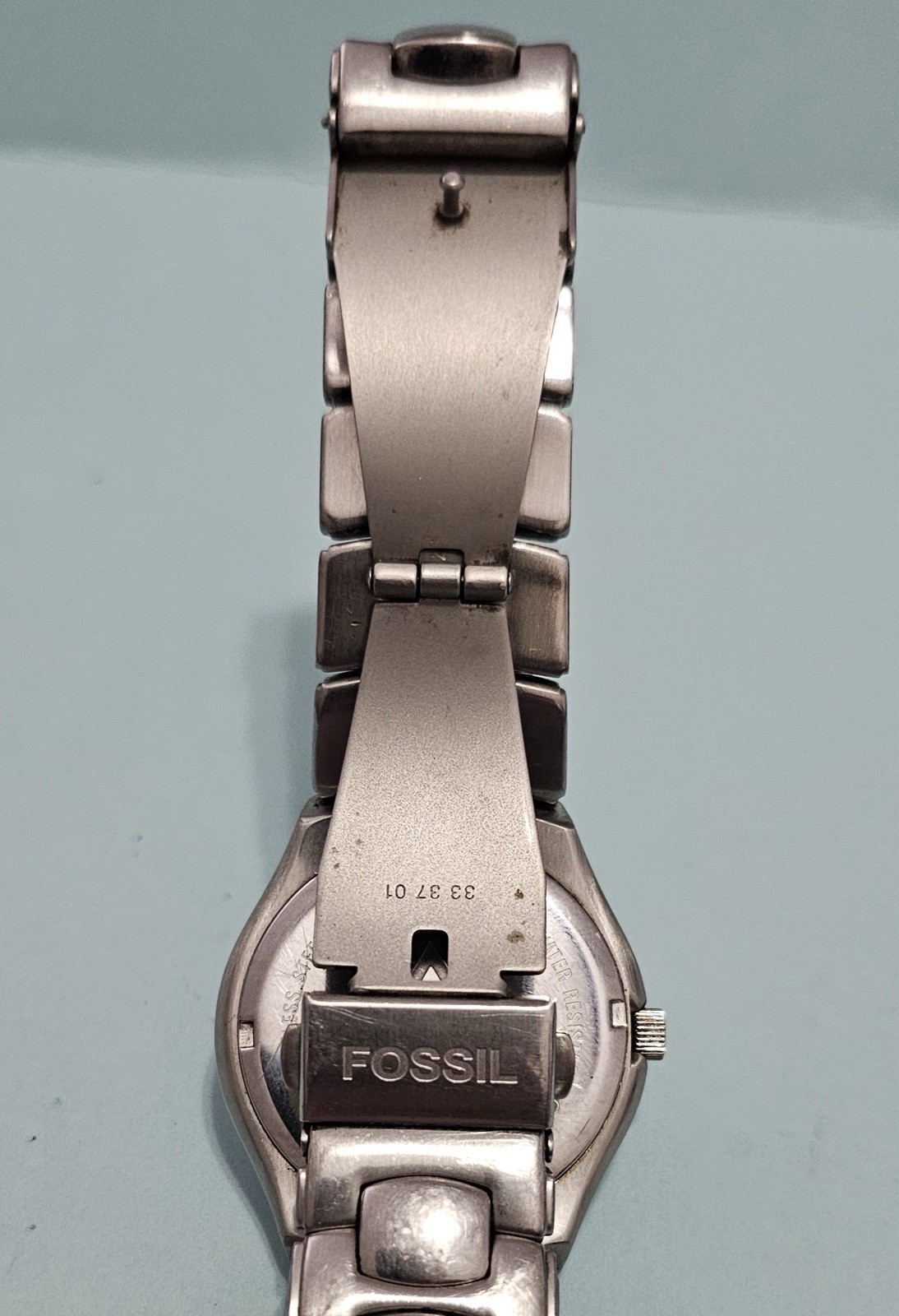 FOSSIL ARKITEKT Men’s Watch FS -2903 All SS 50 Meter Tested Works New Battery
