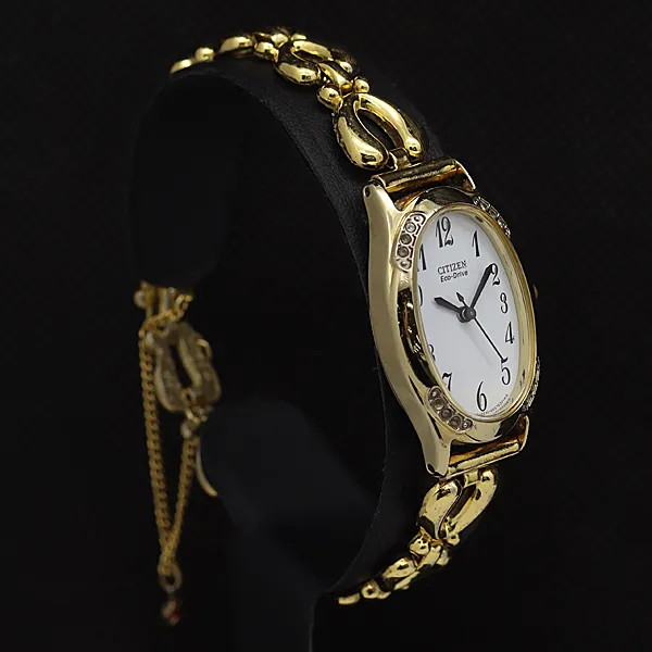 Working condition, excellent condition. Citizen Eco-Drive E031S022487, stone-set