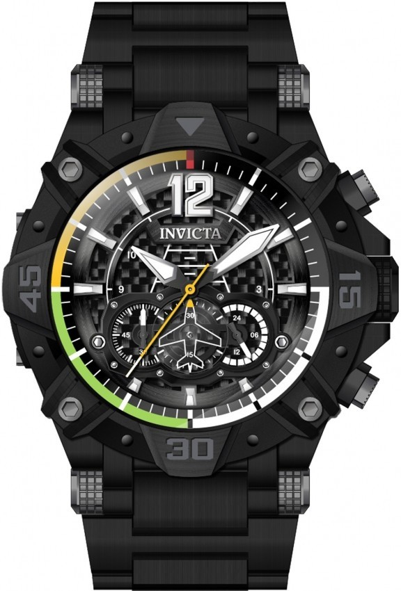 NEW INVICTA 40170 AVIATOR CHRONOGRAPH BLACK CARBON FIBER DIAL STEEL 52MM