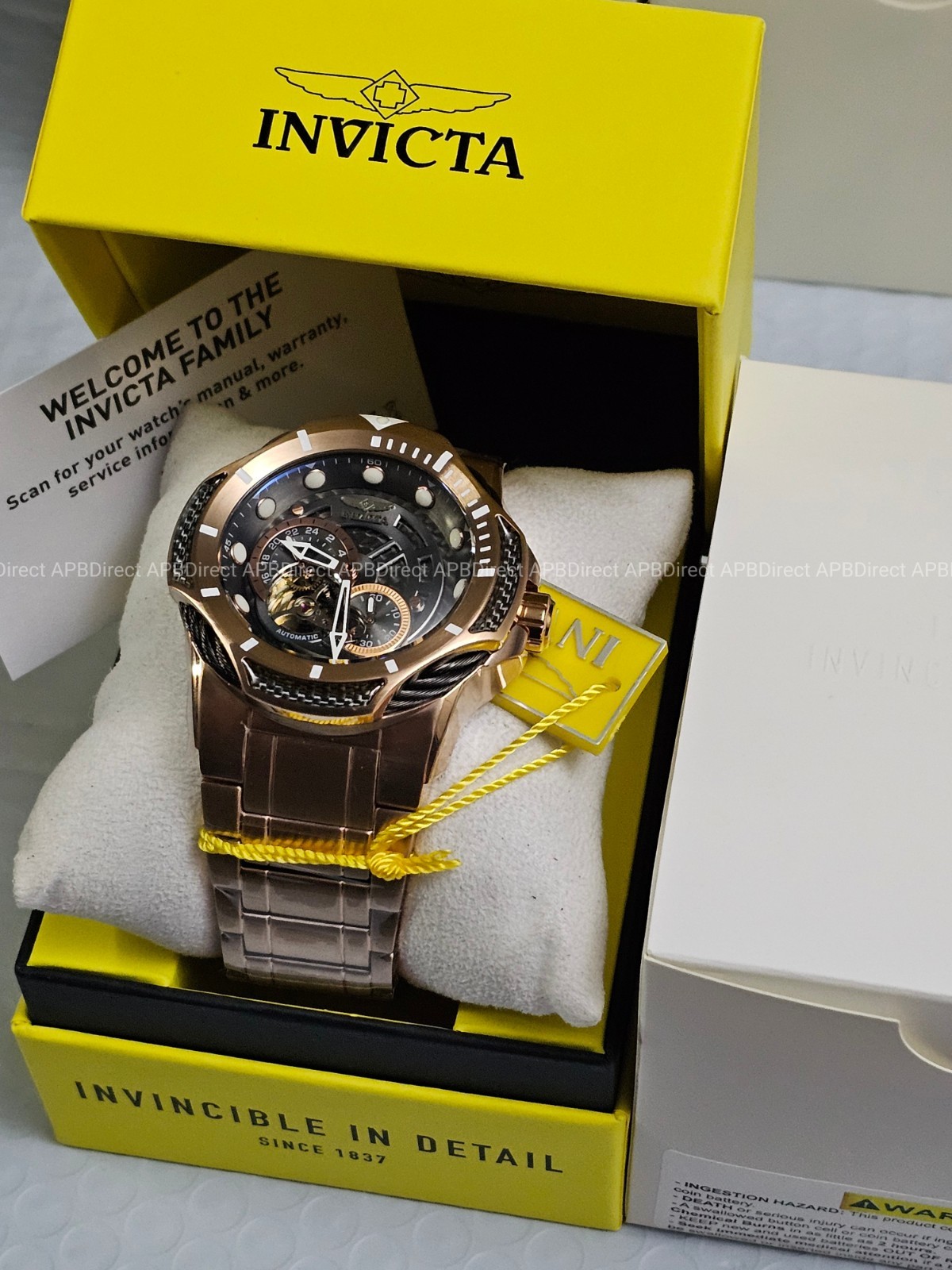 Invicta – BOLT – Automatic – Open ❤️ Heart Dial Rose Gold / Gunmetal mens watch