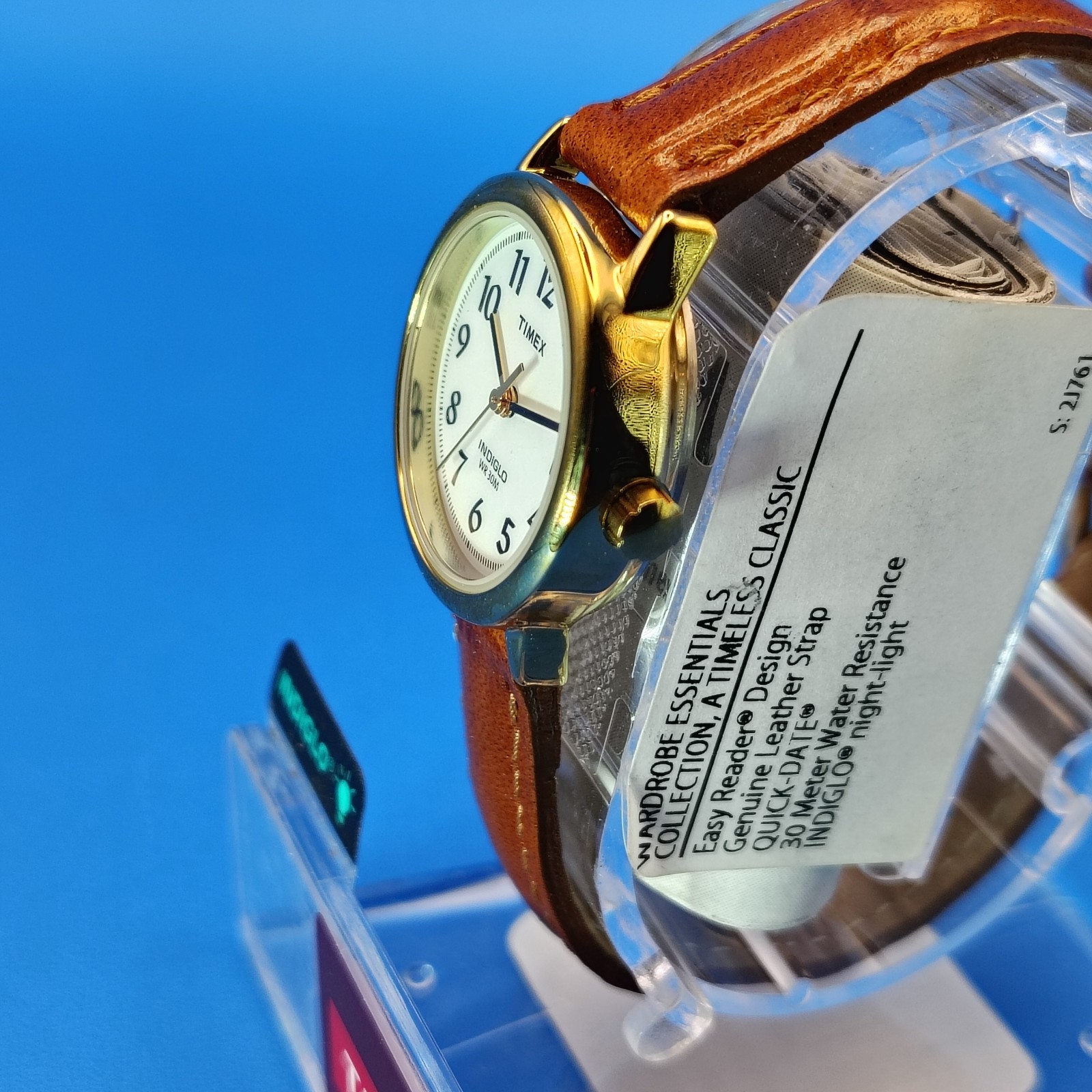 New! Vintage 2012 Timex Easy Reader Date 25mm Women’s Quartz Watch Leather NOS