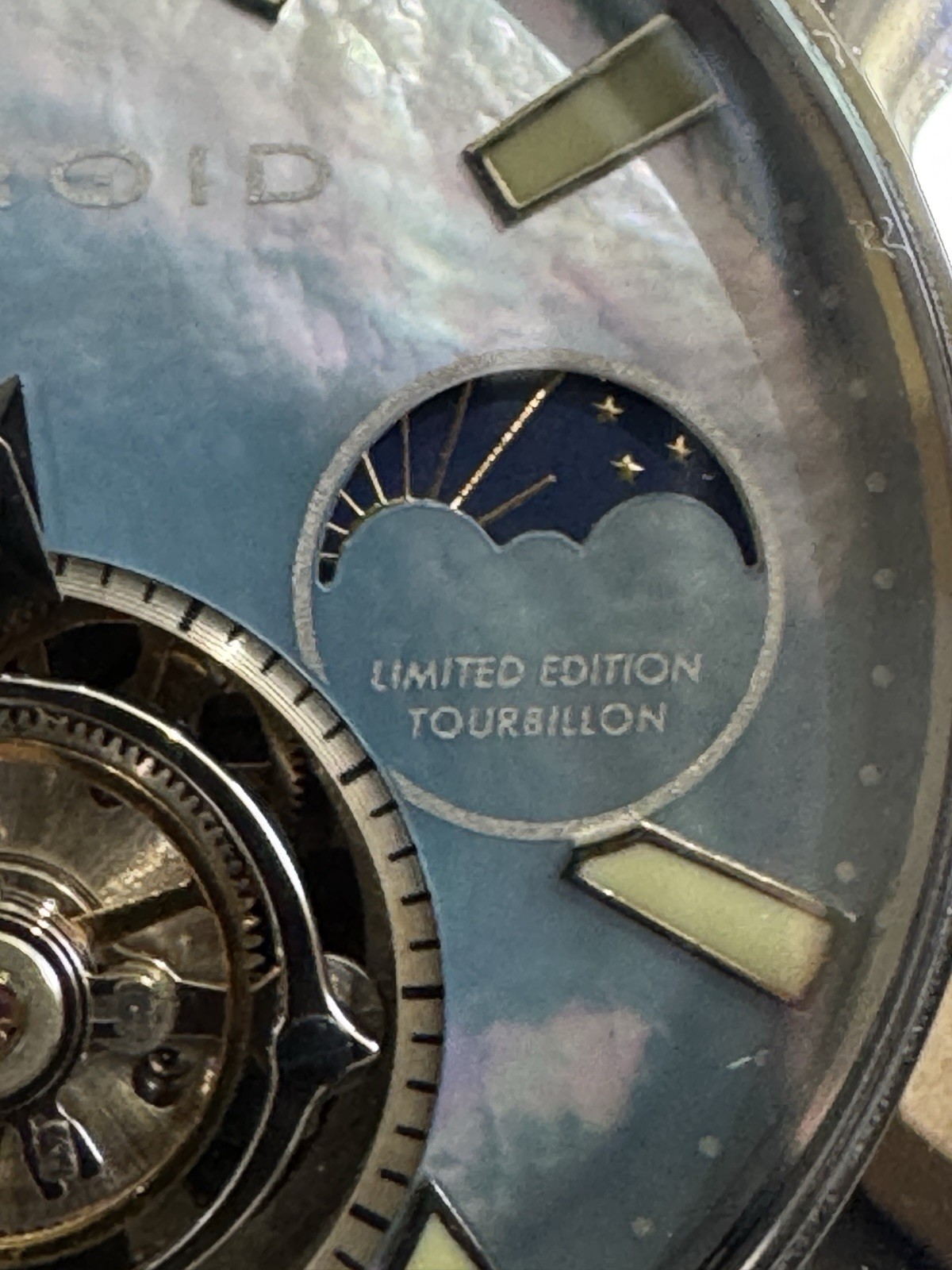 Giant Android Limited Edition Tourbillon w Blue MOP dial Sun/Moon, 24 Hr dial