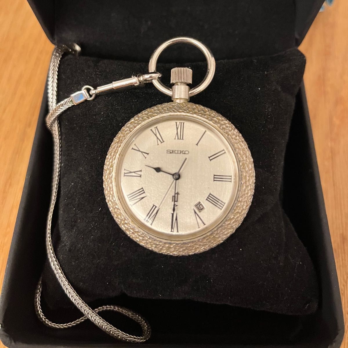 SEIKO Elnix 1970s Sterling Silver Electromagnetic Pocket Watch Japan Rare