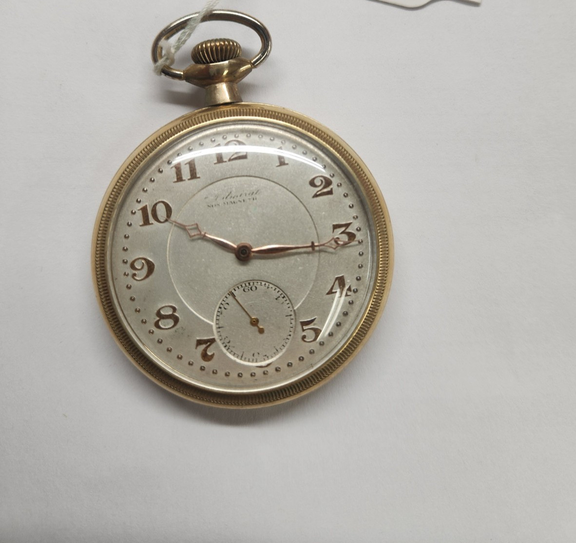 Vintage Admiral Non-Magnetic Swiss Pocket Watch Gold Filled Running Circa 1906