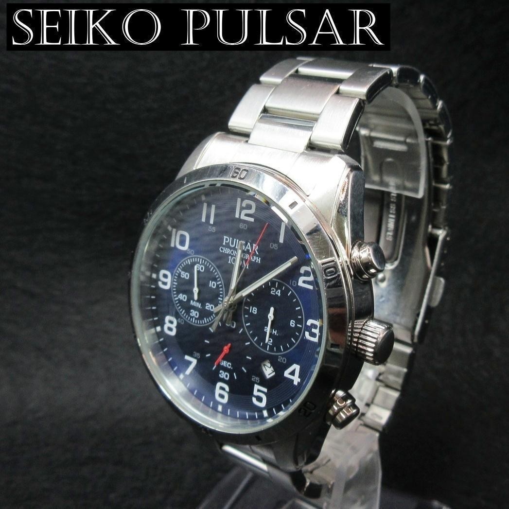SEIKO Pulsar Chronograph VD53-X262 Men’s Quartz Watch Business Formal Used Japan
