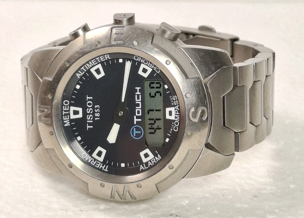 TISSOT 1853 T-TOUCH Z251/351 Titanium Band Watch Sapphire Crystal WR 30M