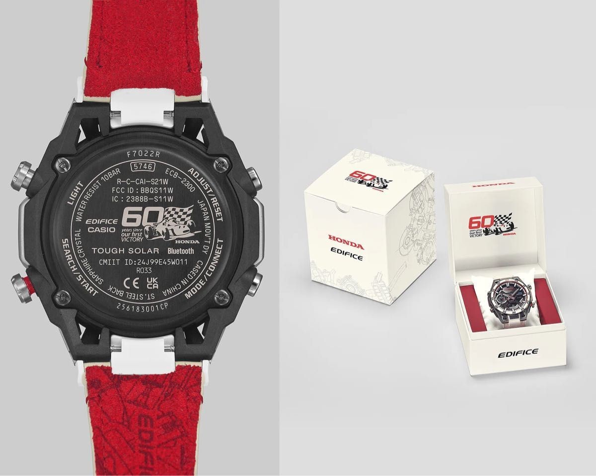 Casio Edifice × Honda Watch 60th Limited Model ECB-2300HR-1AJR White w/Box NEW