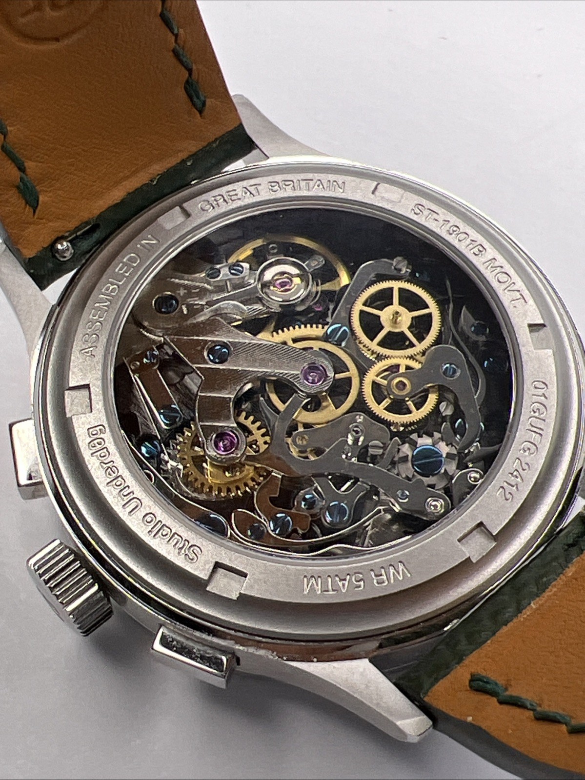 Studio Underdog Guacamole Chronograph 38.5mm Steel Mechanical Wind Watch + B & P