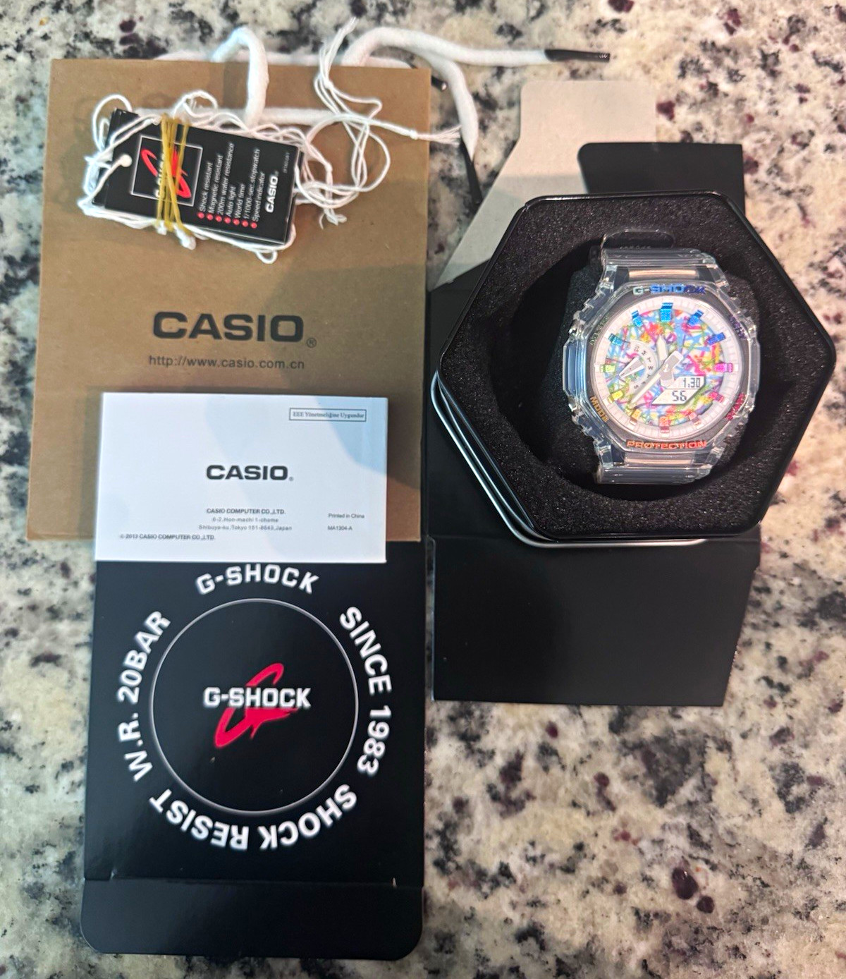 Shock-Resistant Clear w/ Box Manual