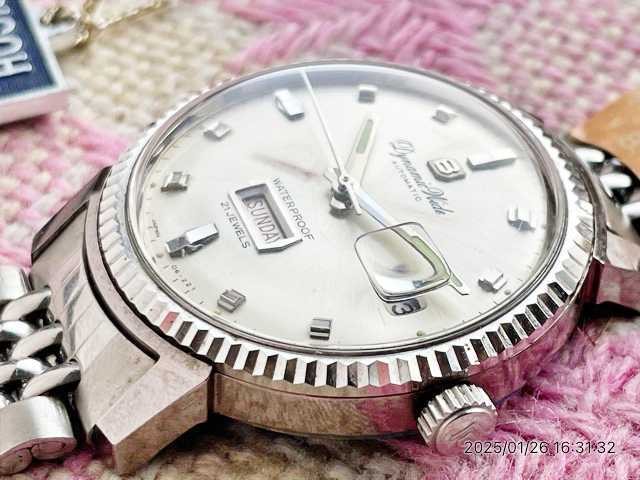 [B1Y] Ricoh Dynamic Wide 8 Vintage Day-Date Automatic Watch [j8n]