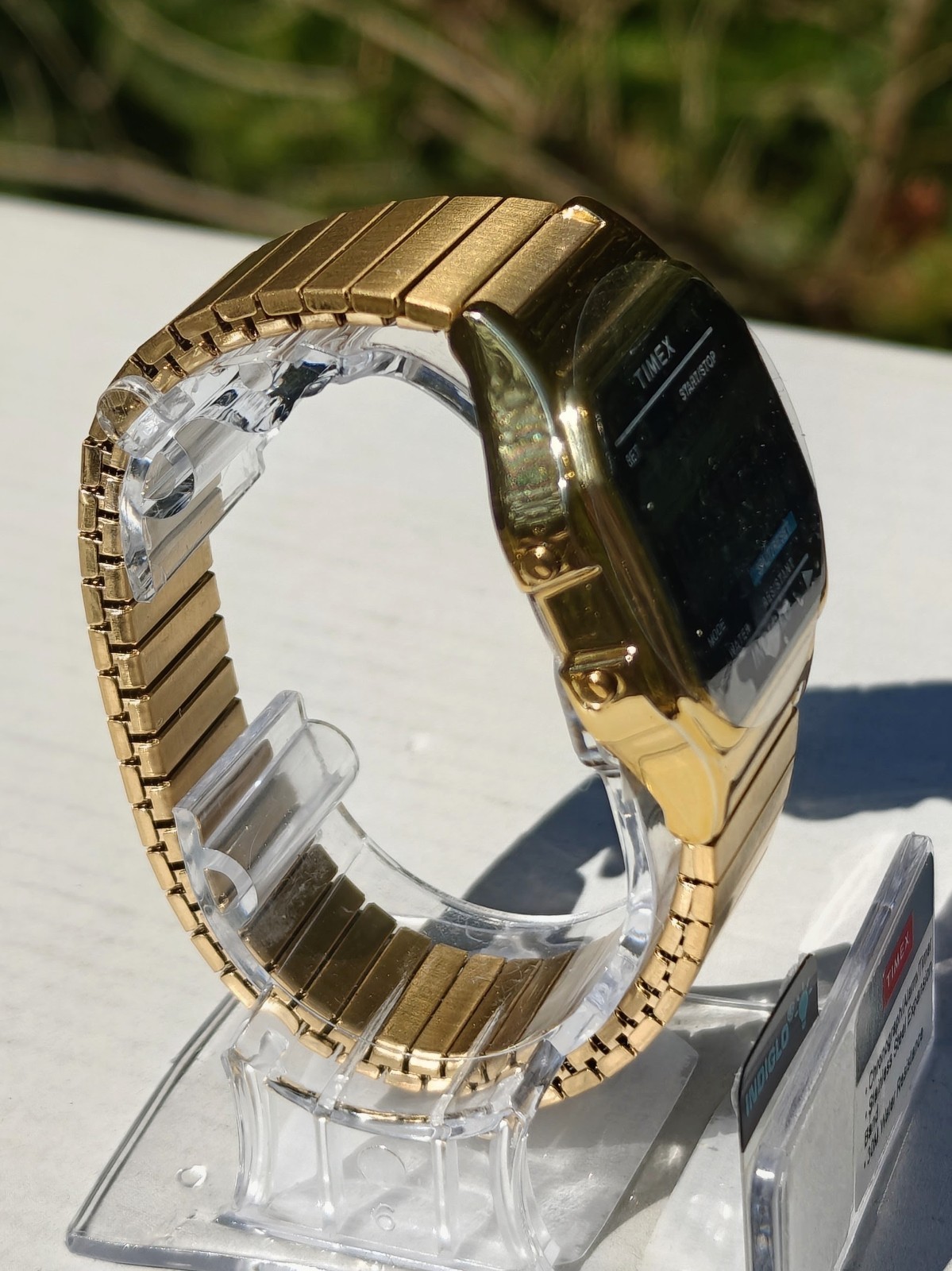 Timex T78677 Classic Retro Digital Watch – Gold-Tone Case & S.S. Band ~FREE SHIP