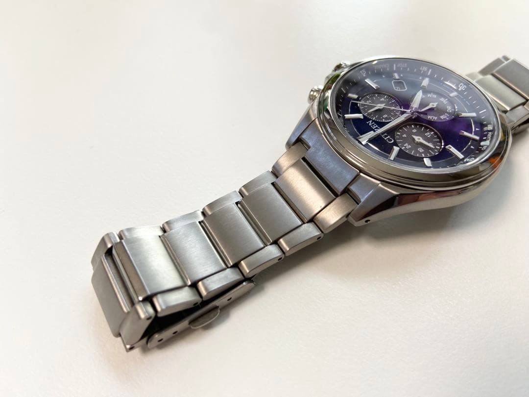 CITIZEN E820 Solar Blue Dial Titanium Watch