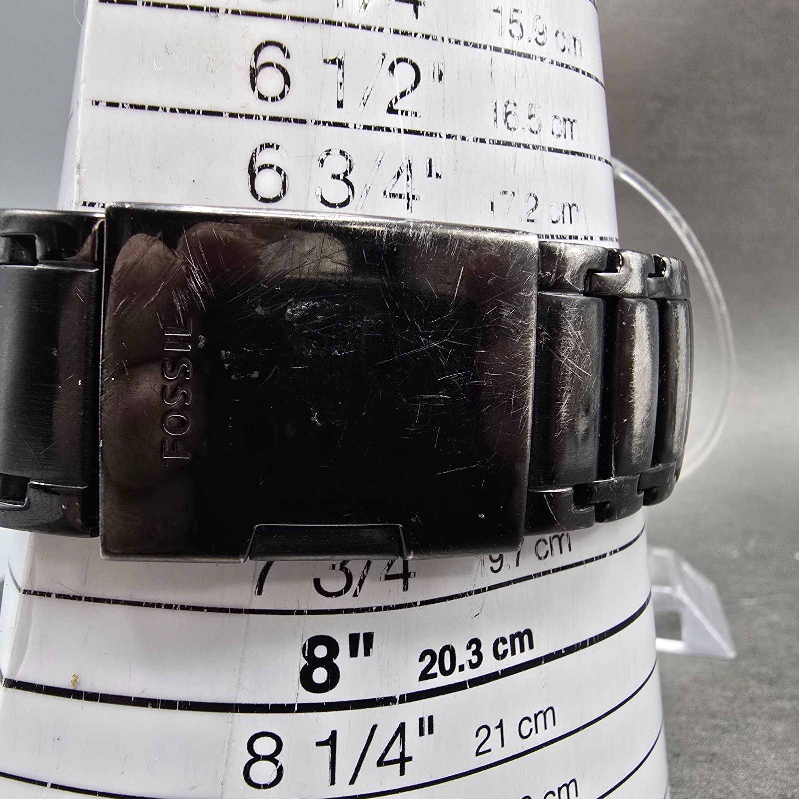 Fossil Arkitekt Tank Watch Men 34mm Black Dial Black Tone FS-4159 New Battery VH
