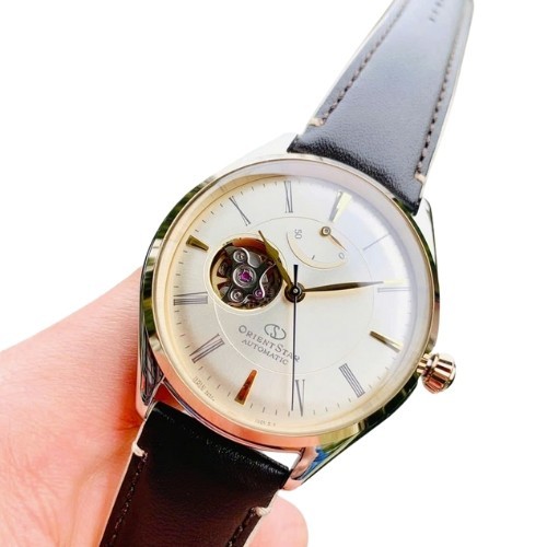 Orient Star RK-AT0201G Automatic Gold Dial Men’s Watch Power Reserve Indicator