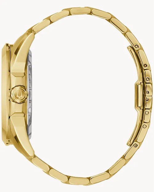 Bulova Sutton Classic Automatic Men’s Gold Stainless Steel Watch 43 MM 97A162