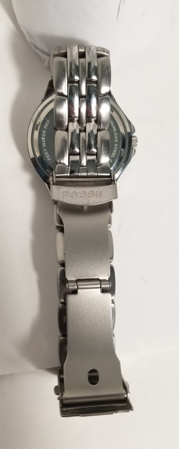 Fossil Ford Motor Silver Quartz Men’s Watch 100 Meters READ