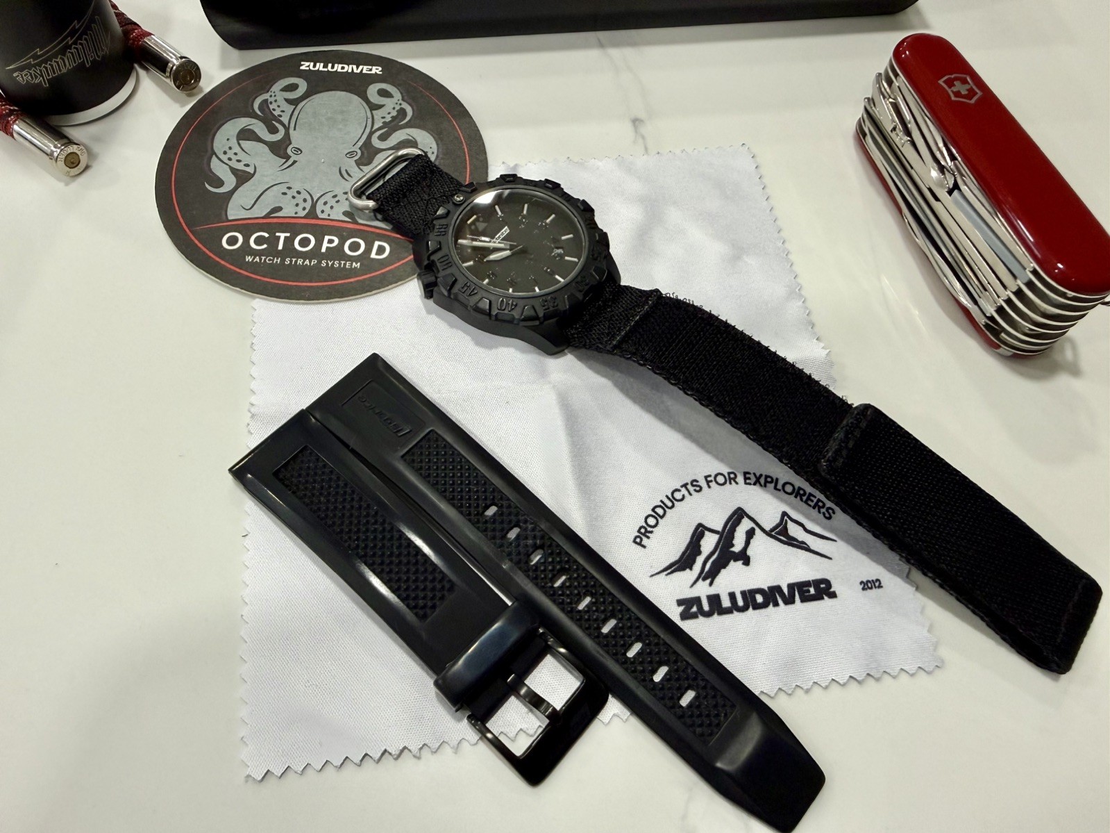Isobrite Squadron MilSpec Zuludiver Auto Stealth Forged Carbon ISO1100 T100 45MM