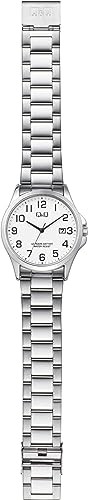 Citizen Q&Q A23A-001PK Analog Watch 10 Year Battery 3BAR White Date Japan New