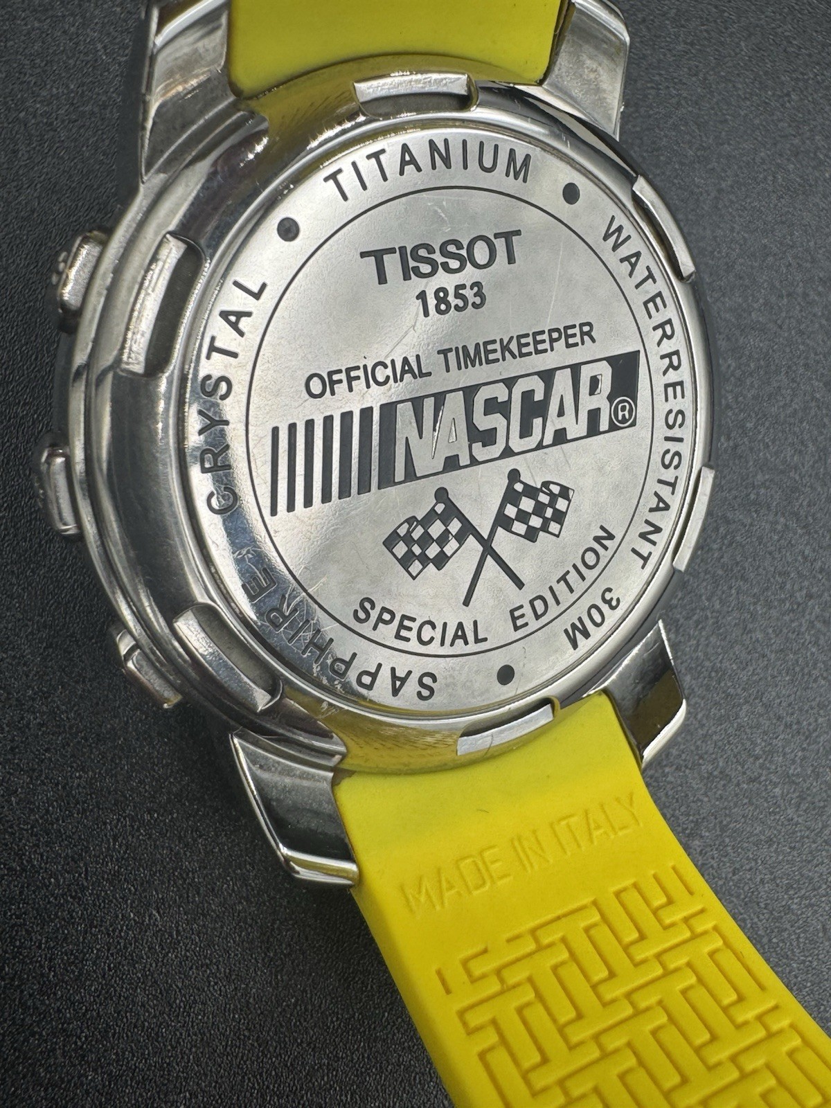 Tissot T-Touch NASCAR Special Edition Titanium Case Yellow Rubber Band with box